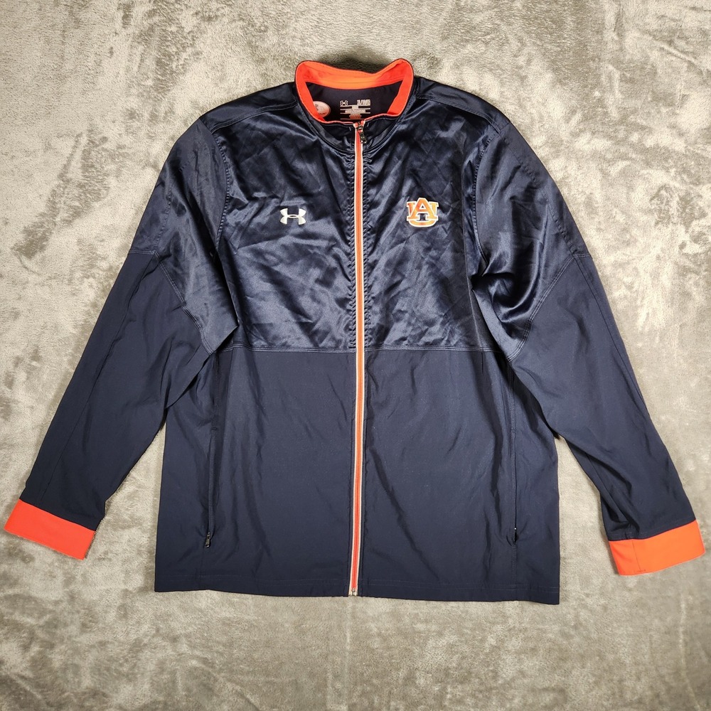 Auburn Under Armour Jacket Mens XL Navy Blue NCAA Football 1277391 EUC